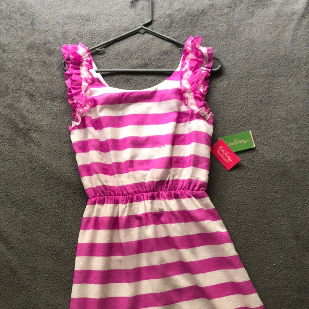 Lilly Pulitzer pink and white stripped dress